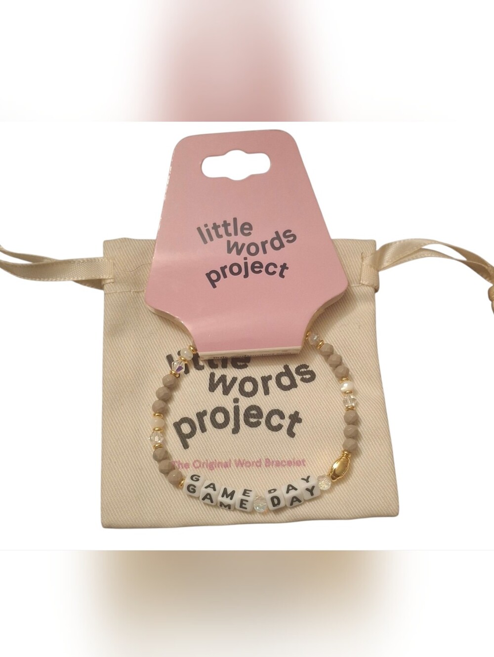 NWT Little Words Project Bracelet🩶🏈✨️🤍